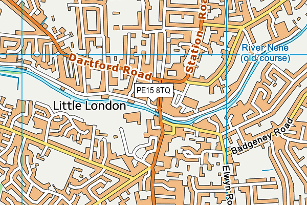 PE15 8TQ map - OS VectorMap District (Ordnance Survey) PE15 8TQ map - OS VectorMap District (Ordnance Survey)