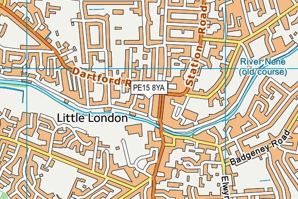 PE15 8YA map - OS VectorMap District (Ordnance Survey) PE15 8YA map - OS VectorMap District (Ordnance Survey)