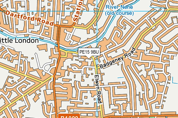PE15 9BU map - OS VectorMap District (Ordnance Survey) PE15 9BU map - OS VectorMap District (Ordnance Survey)