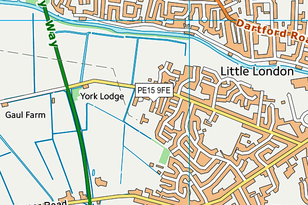 PE15 9FE map - OS VectorMap District (Ordnance Survey) PE15 9FE map - OS VectorMap District (Ordnance Survey)