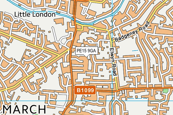 PE15 9GA map - OS VectorMap District (Ordnance Survey) PE15 9GA map - OS VectorMap District (Ordnance Survey)