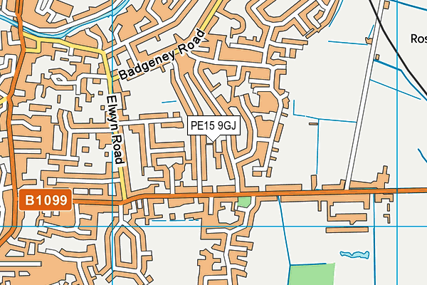 PE15 9GJ map - OS VectorMap District (Ordnance Survey) PE15 9GJ map - OS VectorMap District (Ordnance Survey)