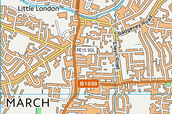 PE15 9GL map - OS VectorMap District (Ordnance Survey) PE15 9GL map - OS VectorMap District (Ordnance Survey)