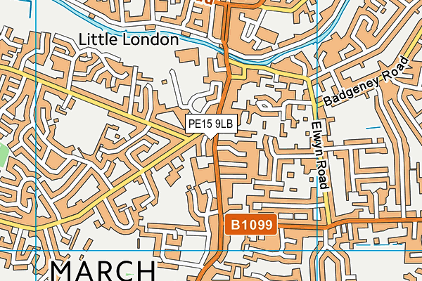 PE15 9LB map - OS VectorMap District (Ordnance Survey)