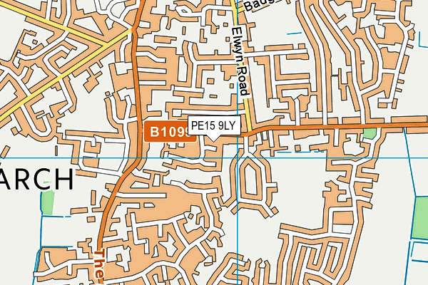 PE15 9LY map - OS VectorMap District (Ordnance Survey) PE15 9LY map - OS VectorMap District (Ordnance Survey)