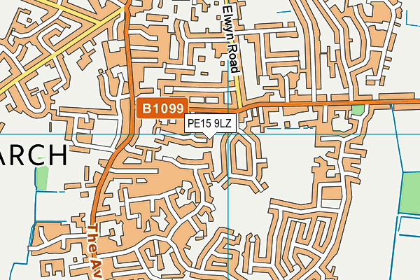 PE15 9LZ map - OS VectorMap District (Ordnance Survey) PE15 9LZ map - OS VectorMap District (Ordnance Survey)