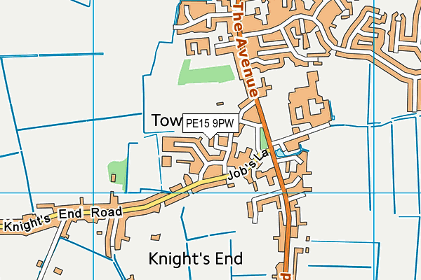 PE15 9PW map - OS VectorMap District (Ordnance Survey)