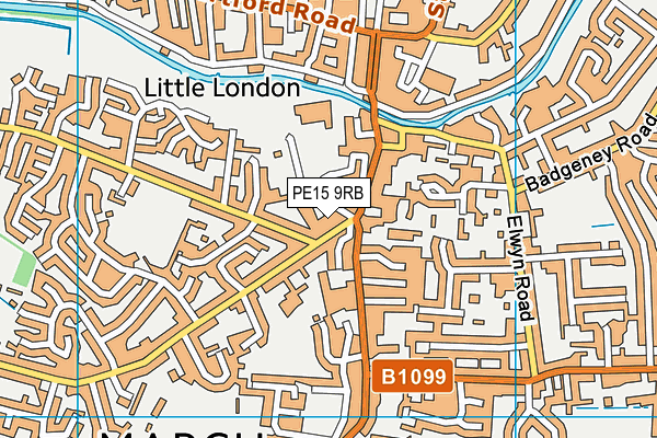 PE15 9RB map - OS VectorMap District (Ordnance Survey) PE15 9RB map - OS VectorMap District (Ordnance Survey)