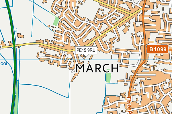 PE15 9RU map - OS VectorMap District (Ordnance Survey) PE15 9RU map - OS VectorMap District (Ordnance Survey)