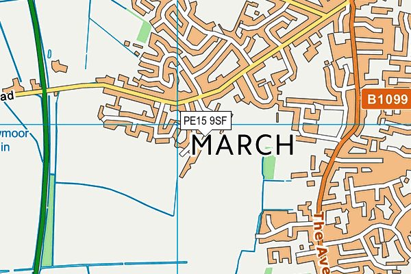 PE15 9SF map - OS VectorMap District (Ordnance Survey) PE15 9SF map - OS VectorMap District (Ordnance Survey)