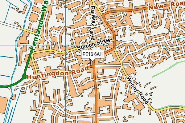 PE16 6AH map - OS VectorMap District (Ordnance Survey)