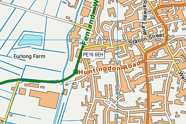 PE16 6EH map - OS VectorMap District (Ordnance Survey)