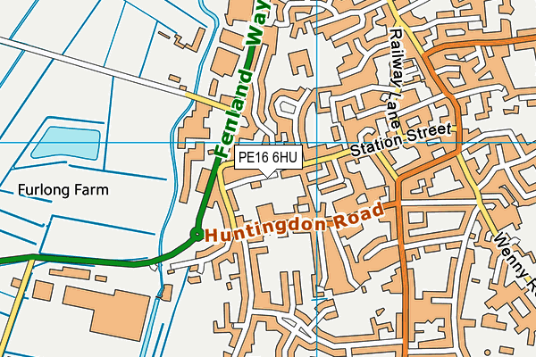 PE16 6HU map - OS VectorMap District (Ordnance Survey)