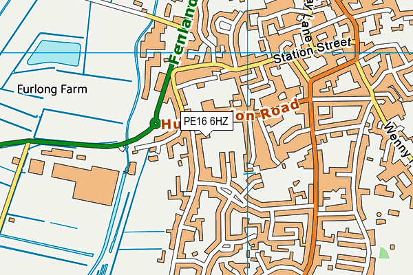 PE16 6HZ map - OS VectorMap District (Ordnance Survey)