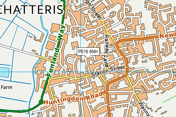 PE16 6NH map - OS VectorMap District (Ordnance Survey)