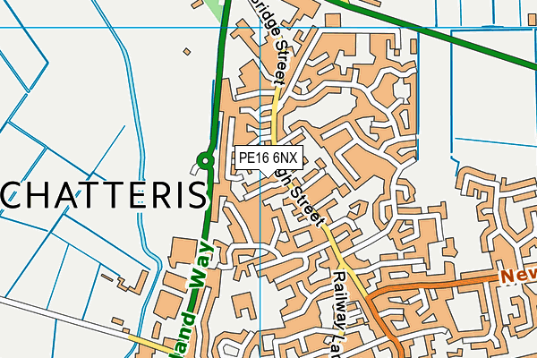 PE16 6NX map - OS VectorMap District (Ordnance Survey) PE16 6NX map - OS VectorMap District (Ordnance Survey)