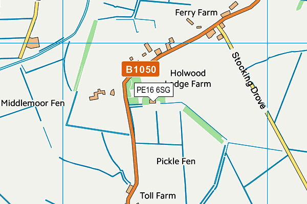 PE16 6SG map - OS VectorMap District (Ordnance Survey)