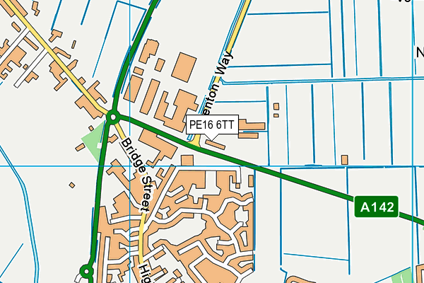 PE16 6TT map - OS VectorMap District (Ordnance Survey)