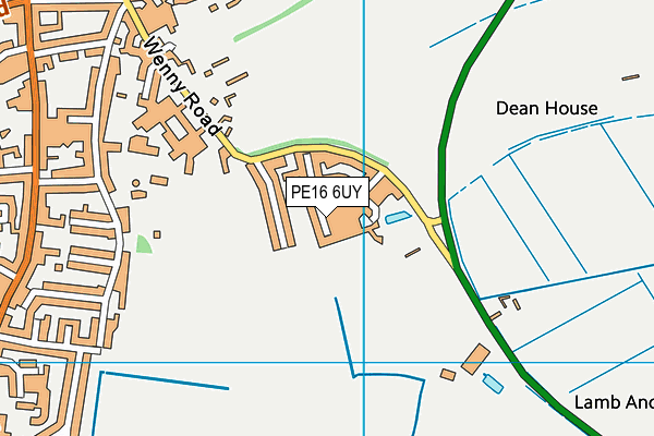 PE16 6UY map - OS VectorMap District (Ordnance Survey) PE16 6UY map - OS VectorMap District (Ordnance Survey)