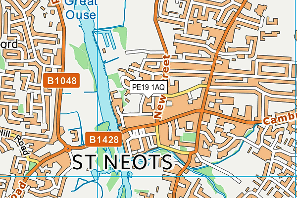 PE19 1AQ map - OS VectorMap District (Ordnance Survey) PE19 1AQ map - OS VectorMap District (Ordnance Survey)