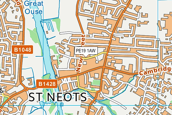 PE19 1AW map - OS VectorMap District (Ordnance Survey) PE19 1AW map - OS VectorMap District (Ordnance Survey)