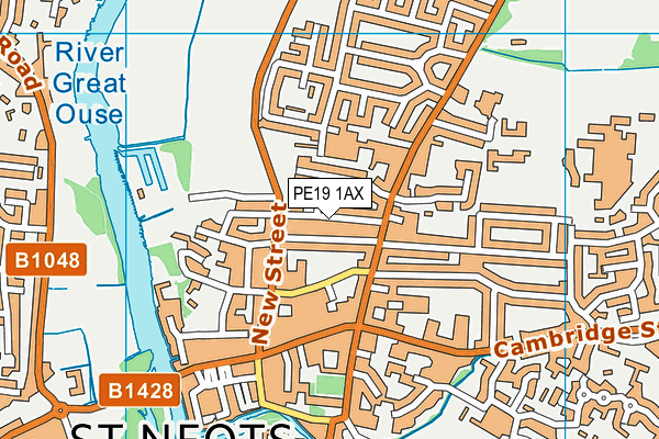PE19 1AX map - OS VectorMap District (Ordnance Survey) PE19 1AX map - OS VectorMap District (Ordnance Survey)