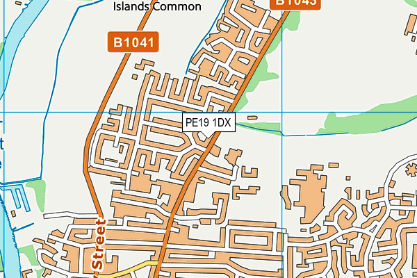 PE19 1DX map - OS VectorMap District (Ordnance Survey) PE19 1DX map - OS VectorMap District (Ordnance Survey)