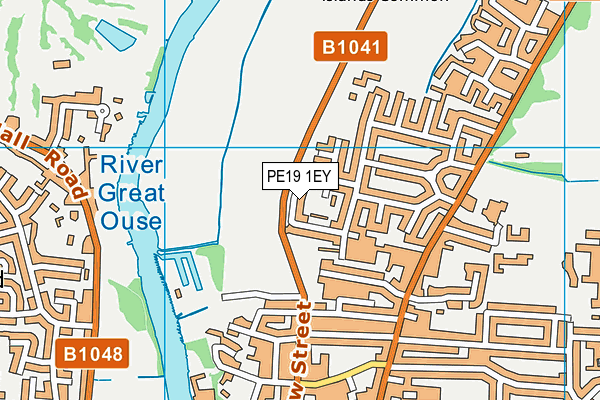 PE19 1EY map - OS VectorMap District (Ordnance Survey) PE19 1EY map - OS VectorMap District (Ordnance Survey)