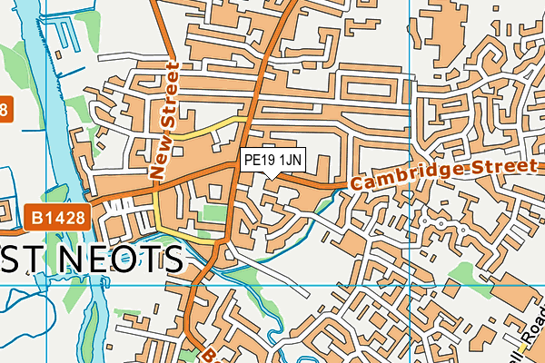 PE19 1JN map - OS VectorMap District (Ordnance Survey) PE19 1JN map - OS VectorMap District (Ordnance Survey)