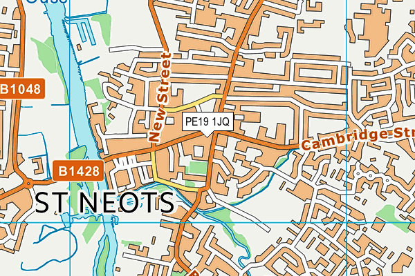 PE19 1JQ map - OS VectorMap District (Ordnance Survey) PE19 1JQ map - OS VectorMap District (Ordnance Survey)