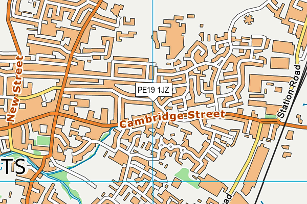 PE19 1JZ map - OS VectorMap District (Ordnance Survey) PE19 1JZ map - OS VectorMap District (Ordnance Survey)