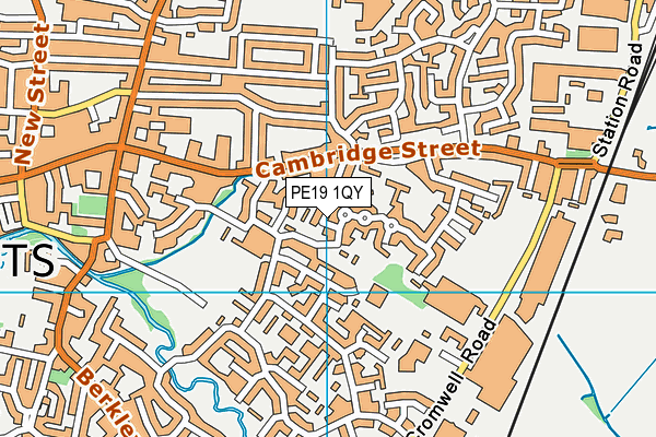 PE19 1QY map - OS VectorMap District (Ordnance Survey) PE19 1QY map - OS VectorMap District (Ordnance Survey)