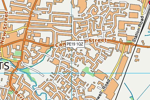 PE19 1QZ map - OS VectorMap District (Ordnance Survey) PE19 1QZ map - OS VectorMap District (Ordnance Survey)