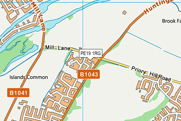 PE19 1RG map - OS VectorMap District (Ordnance Survey) PE19 1RG map - OS VectorMap District (Ordnance Survey)