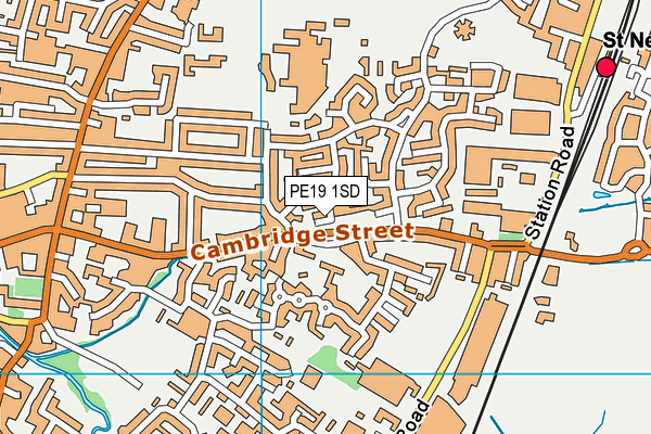 PE19 1SD map - OS VectorMap District (Ordnance Survey) PE19 1SD map - OS VectorMap District (Ordnance Survey)