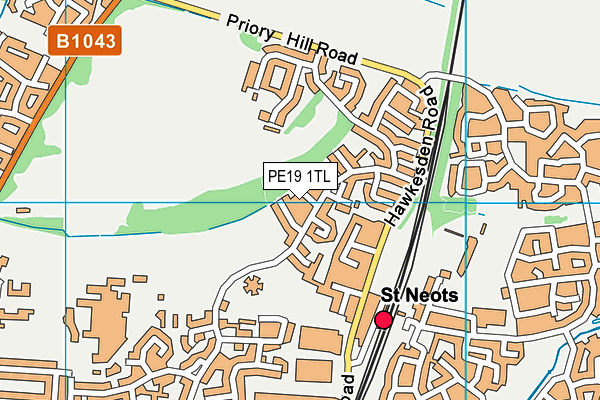 PE19 1TL map - OS VectorMap District (Ordnance Survey) PE19 1TL map - OS VectorMap District (Ordnance Survey)