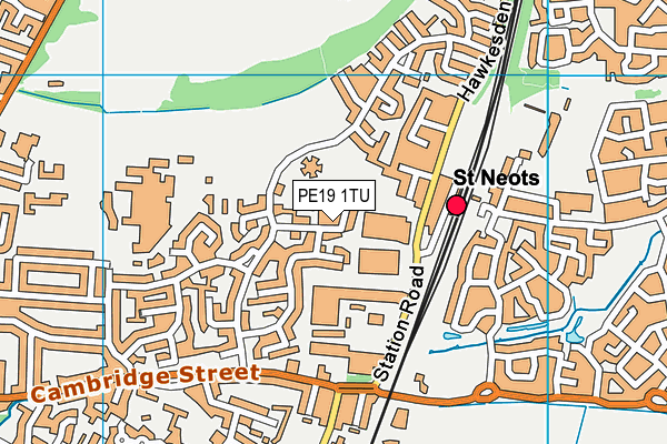 PE19 1TU map - OS VectorMap District (Ordnance Survey) PE19 1TU map - OS VectorMap District (Ordnance Survey)