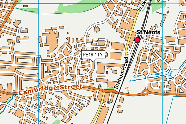 PE19 1TY map - OS VectorMap District (Ordnance Survey) PE19 1TY map - OS VectorMap District (Ordnance Survey)