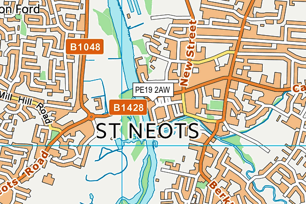 PE19 2AW map - OS VectorMap District (Ordnance Survey) PE19 2AW map - OS VectorMap District (Ordnance Survey)