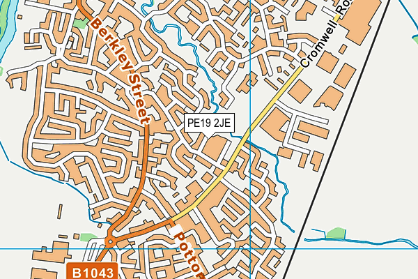 PE19 2JE map - OS VectorMap District (Ordnance Survey) PE19 2JE map - OS VectorMap District (Ordnance Survey)