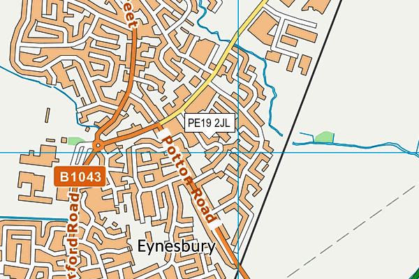 PE19 2JL map - OS VectorMap District (Ordnance Survey) PE19 2JL map - OS VectorMap District (Ordnance Survey)
