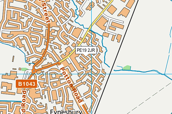 PE19 2JR map - OS VectorMap District (Ordnance Survey) PE19 2JR map - OS VectorMap District (Ordnance Survey)