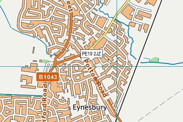 PE19 2JZ map - OS VectorMap District (Ordnance Survey) PE19 2JZ map - OS VectorMap District (Ordnance Survey)