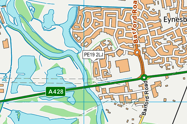 PE19 2LJ map - OS VectorMap District (Ordnance Survey) PE19 2LJ map - OS VectorMap District (Ordnance Survey)