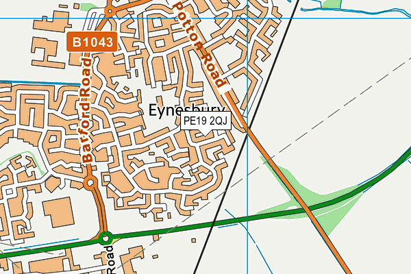 PE19 2QJ map - OS VectorMap District (Ordnance Survey) PE19 2QJ map - OS VectorMap District (Ordnance Survey)