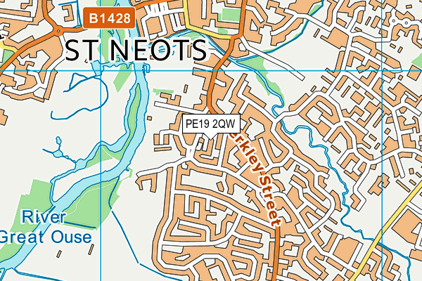 PE19 2QW map - OS VectorMap District (Ordnance Survey) PE19 2QW map - OS VectorMap District (Ordnance Survey)