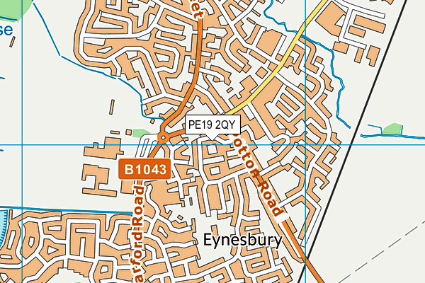 PE19 2QY map - OS VectorMap District (Ordnance Survey) PE19 2QY map - OS VectorMap District (Ordnance Survey)