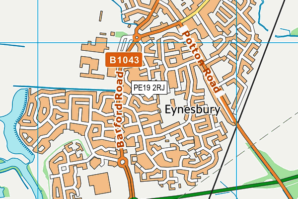 PE19 2RJ map - OS VectorMap District (Ordnance Survey) PE19 2RJ map - OS VectorMap District (Ordnance Survey)