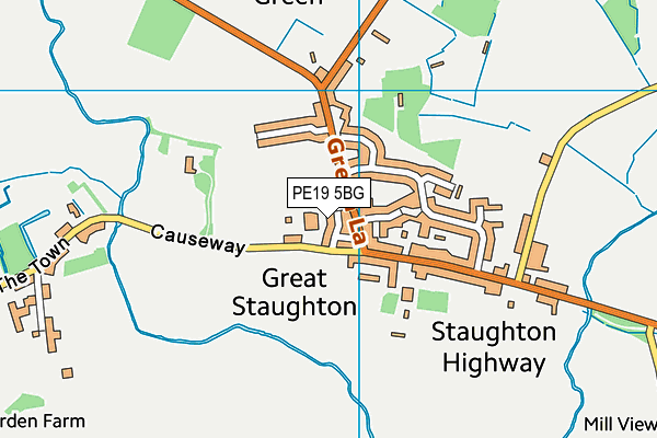 PE19 5BG map - OS VectorMap District (Ordnance Survey)