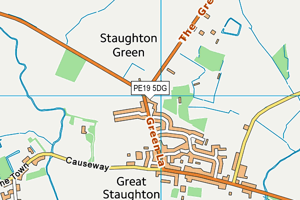 PE19 5DG map - OS VectorMap District (Ordnance Survey)